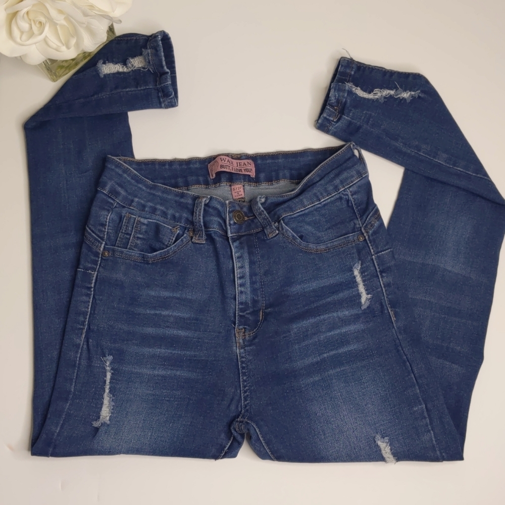 Wax Jean distressed skinny jeans size 5/27